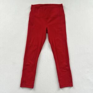 Lululemon Pace Rival High-Rise Crop 22" Dark Red First Release Luxtreme Pant 4
